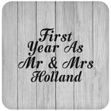 First Year As Mr & Mrs Holland - Drink Coaster F