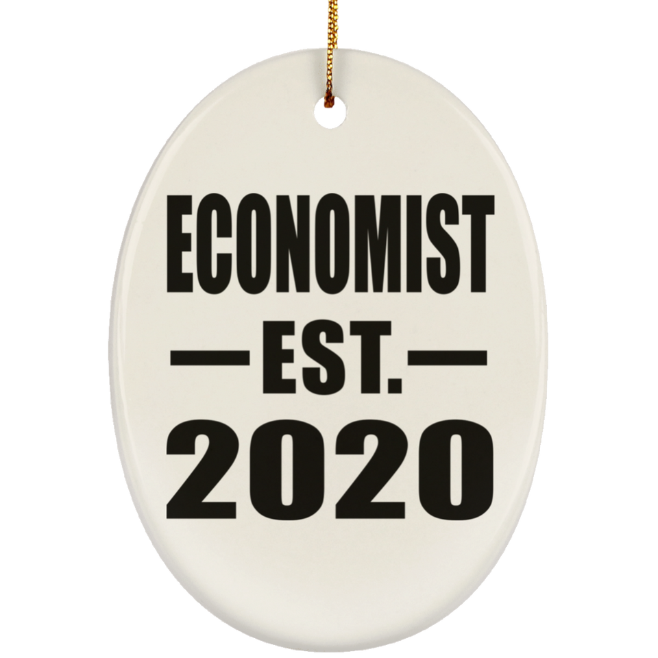 Economist Established EST. 2020 - Oval Ornament