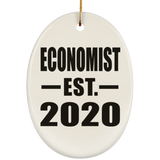 Economist Established EST. 2020 - Oval Ornament