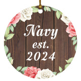 Navy Established Est. 2024 - Circle Ornament A