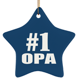 Number One #1 Opa - Star Ornament