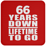 66th Anniversary 66 Years Down Lifetime To Go - Drink Coaster
