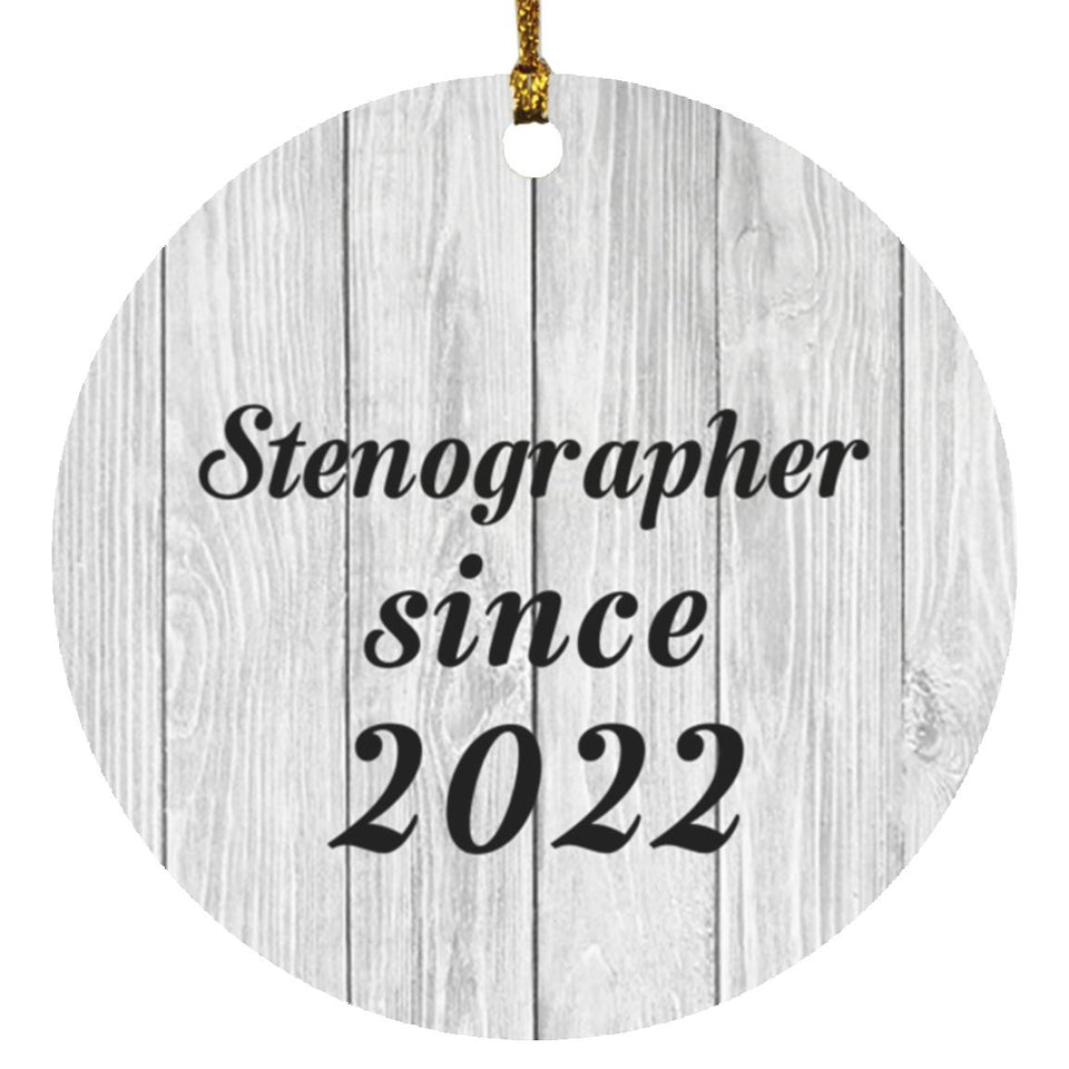 Stenographer Since 2022 - Circle Ornament F