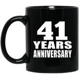 41st Anniversary 41 Years - 11 Oz Coffee Mug Black