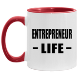 Entrepreneur Life - 11oz Accent Mug Red