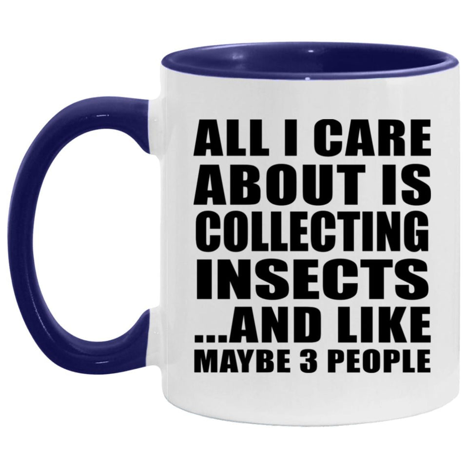 All I Care About Is Collecting Insects - 11oz Accent Mug Purple
