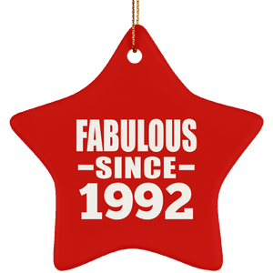 32nd Birthday Fabulous Since 1992 - Star Ornament