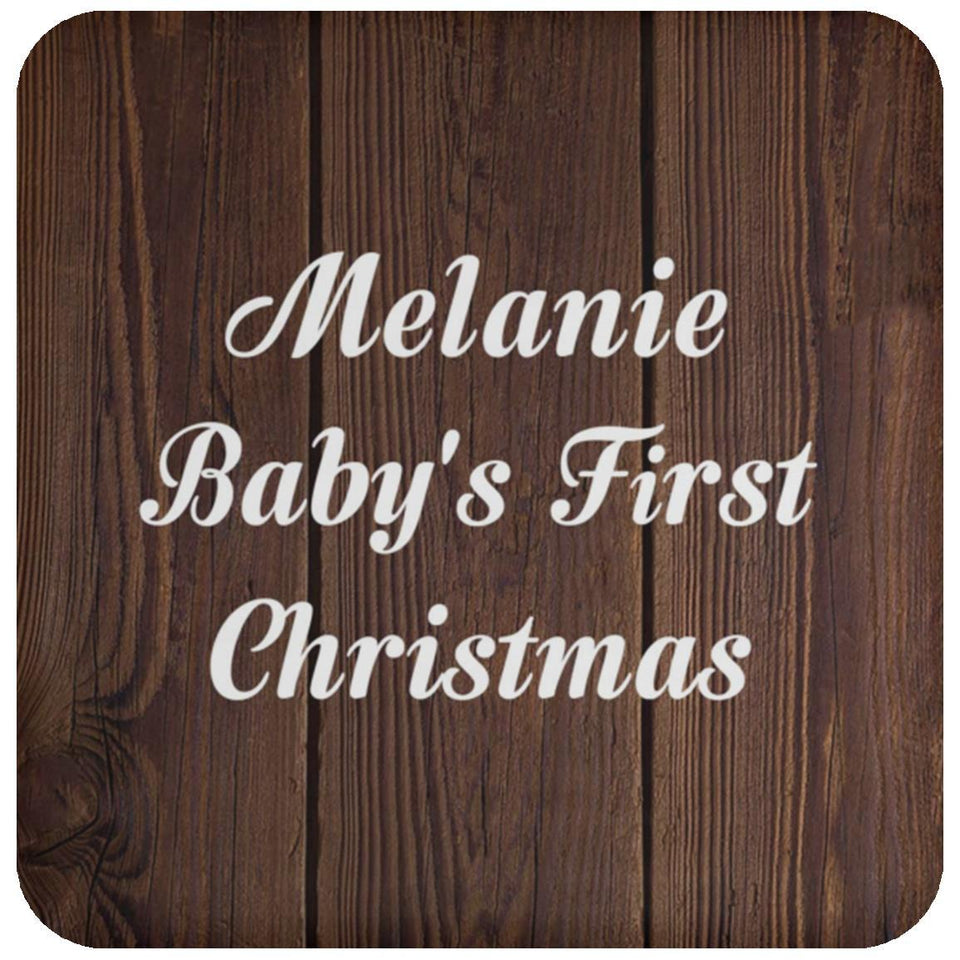 Melanie Baby's First Christmas - Drink Coaster D