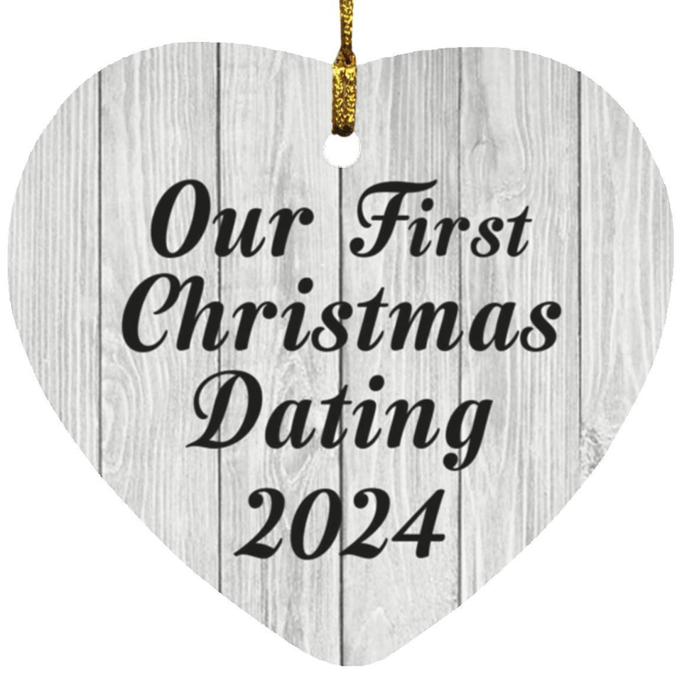 Our First Christmas Dating 2024 - Heart Ornament F