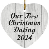 Our First Christmas Dating 2024 - Heart Ornament F