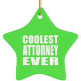 Coolest Attorney Ever - Star Ornament