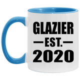 Glazier Established EST. 2020 - 11oz Accent Mug Blue