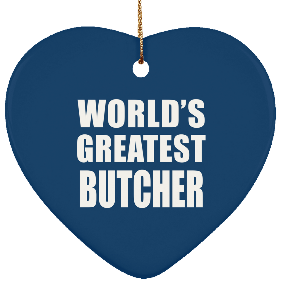 World's Greatest Butcher - Heart Ornament