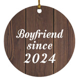 Boyfriend Since 2024 - Circle Ornament D