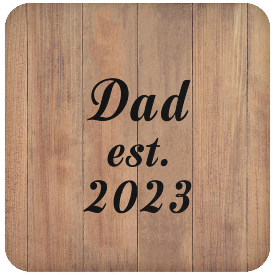 Dad Established EST. 2023 - Drink Coaster C