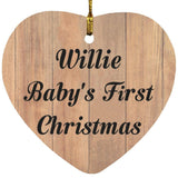 Willie Baby's First Christmas - Heart Ornament C