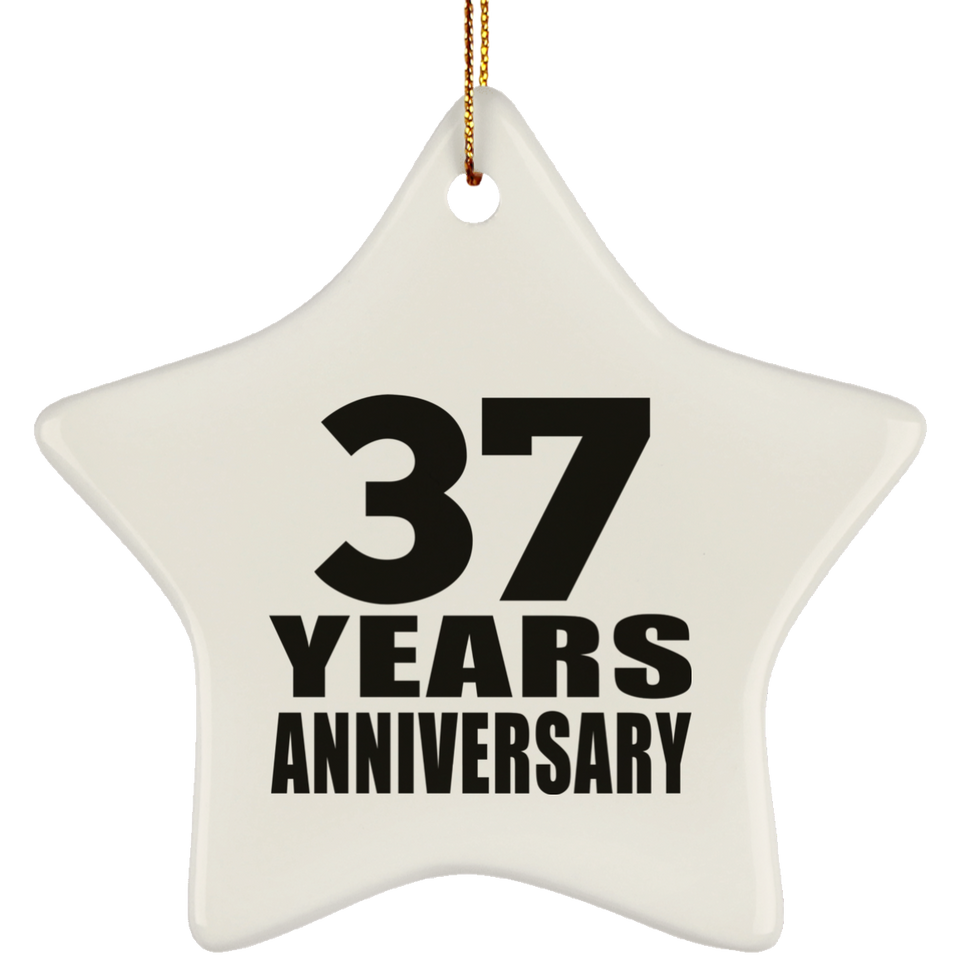 37th Anniversary 37 Years - Star Ornament