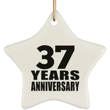 37th Anniversary 37 Years - Star Ornament