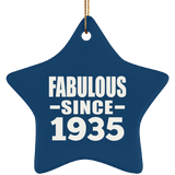 89th Birthday Fabulous Since 1935 - Star Ornament