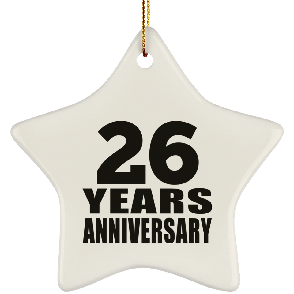 26th Anniversary 26 Years - Star Ornament