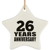 26th Anniversary 26 Years - Star Ornament