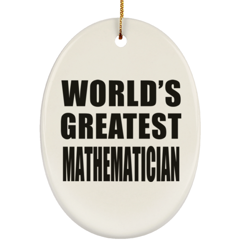 World's Greatest Mathematician - Oval Ornament