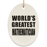 World's Greatest Mathematician - Oval Ornament