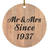 87th Anniversary Mr & Mrs Since 1937 - Circle Ornament C