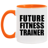 Future Fitness Trainer - 11oz Accent Mug Orange