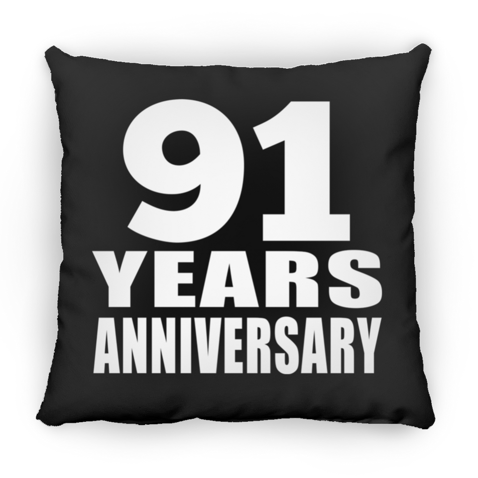 91st Anniversary 91 Years - Throw Pillow Black