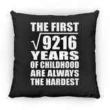 96th Birthday Square Root of 9216 Years of Childhood - Throw Pillow Black