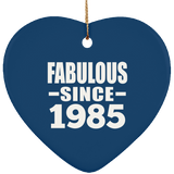 39th Birthday Fabulous Since 1985 - Heart Ornament