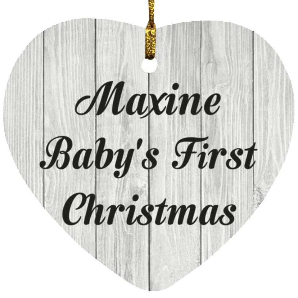 Maxine Baby's First Christmas - Heart Ornament F