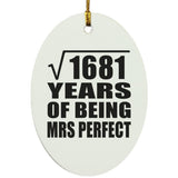 41st Anniversary Square Root of 1681 Years of Mrs Perfect - Oval Ornament