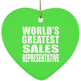 World's Greatest Sales Representative - Heart Ornament