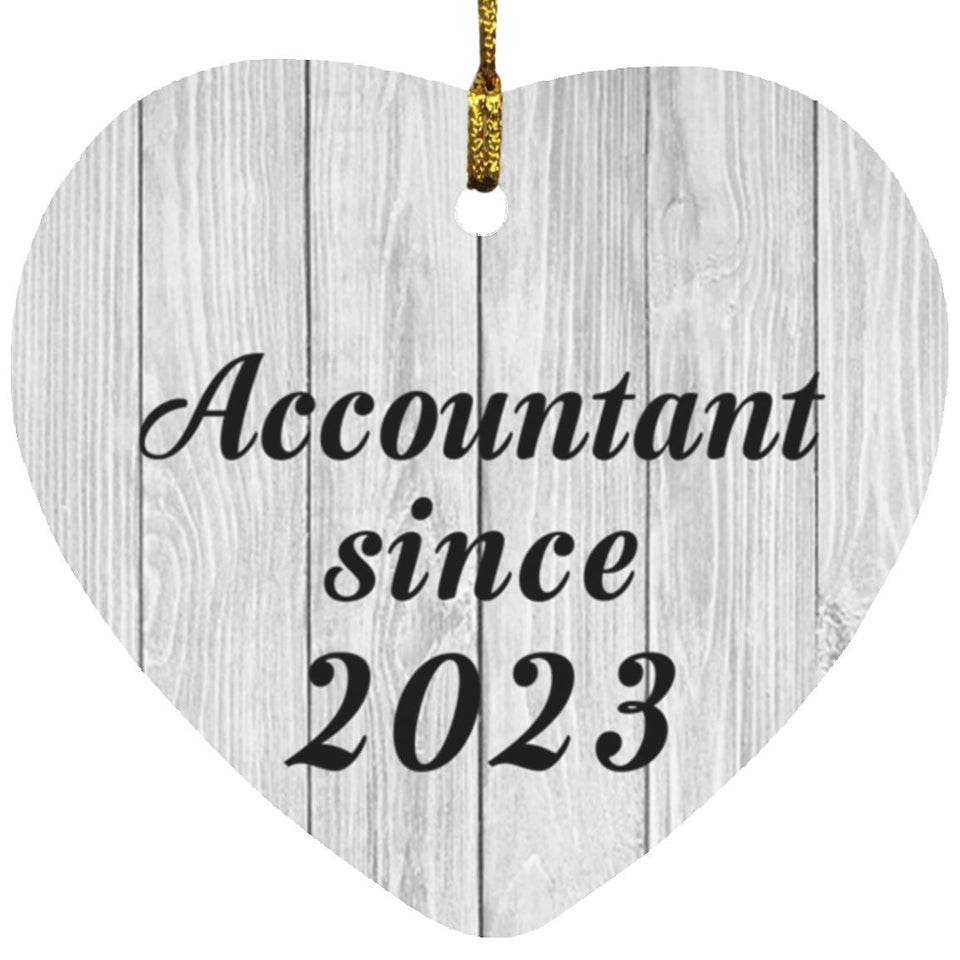 Accountant Since 2023 - Heart Ornament F