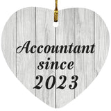 Accountant Since 2023 - Heart Ornament F