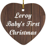 Leroy Baby's First Christmas - Heart Ornament D