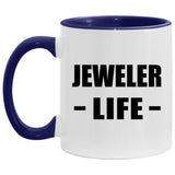 Jeweler Life - 11oz Accent Mug Purple