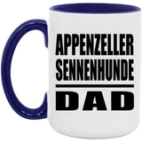 Appenzeller Sennenhunde Dad - 15oz Accent Mug Purple