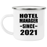 Hotel Manager Since 2021 - 12oz Camping Mug