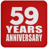 59th Anniversary 59 Years - Drink Coaster