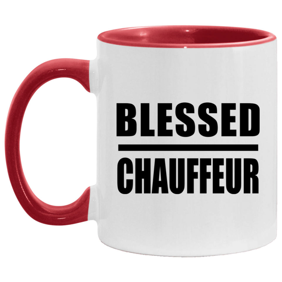 Blessed Chauffeur - 11oz Accent Mug Red