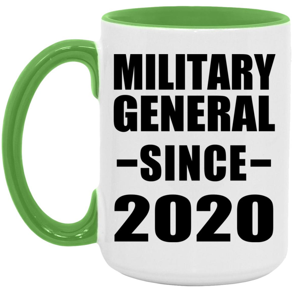 Military General Since 2020 - 15oz Accent Mug Green