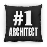Number One #1 Architect - Throw Pillow Black