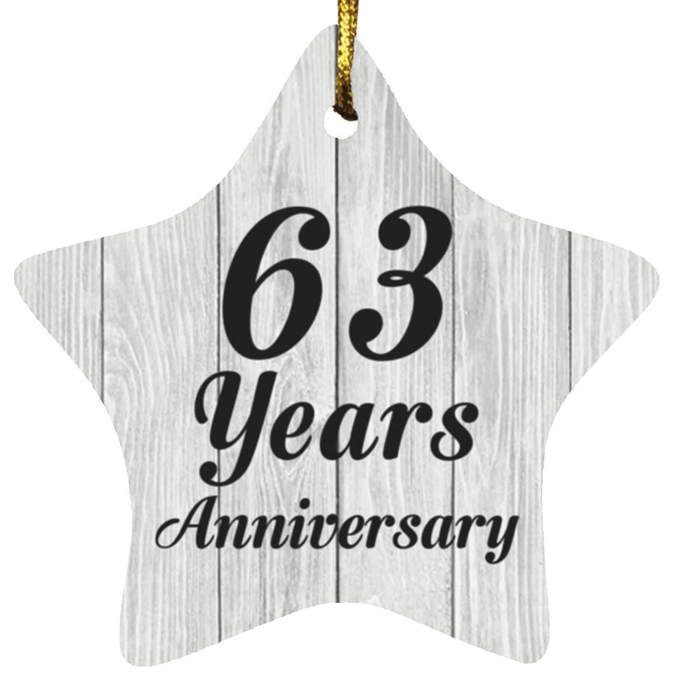 63rd Anniversary 63 Years Anniversary - Star Ornament F