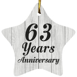 63rd Anniversary 63 Years Anniversary - Star Ornament F