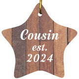 Cousin Established Est. 2024 - Star Ornament E