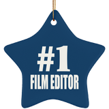 Number One #1 Film Editor - Star Ornament