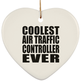 Coolest Air Traffic Controller Ever - Heart Ornament